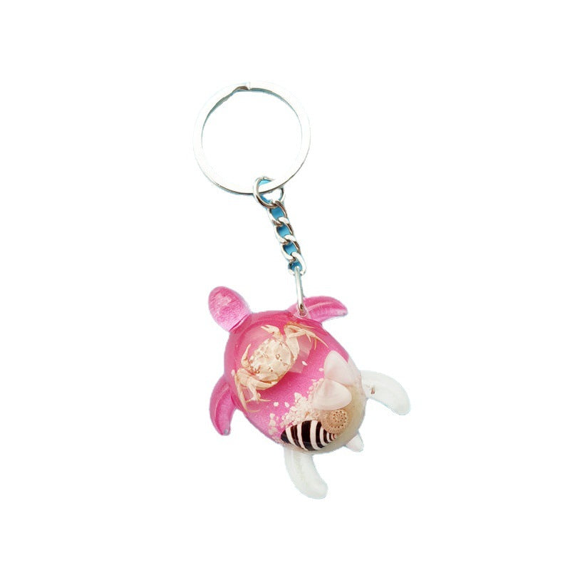 Wholesale 6PCS Turtle Shape Creative Cartoon Luminous Acrylic Keychain